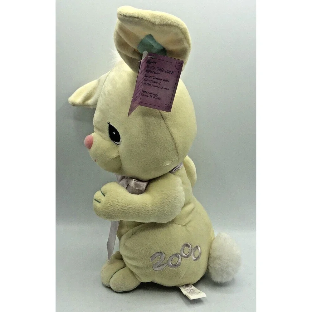 Vintage Enesco Tender Tails‎ Precious Moments Yellow Bunny Rabbit Easter Plush